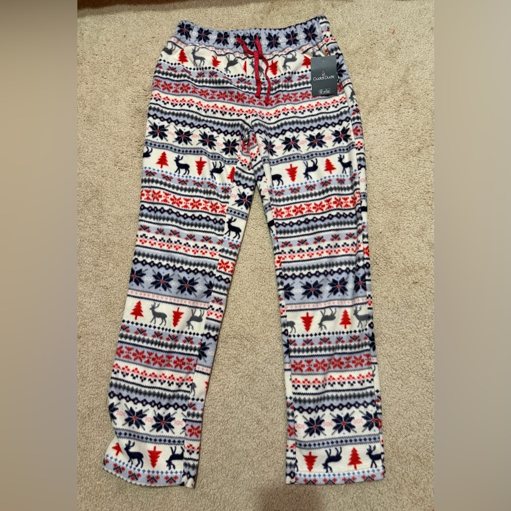Small Cuddl Duds Minky Fleece Open Leg Pajama